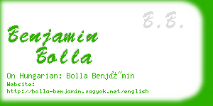 benjamin bolla business card